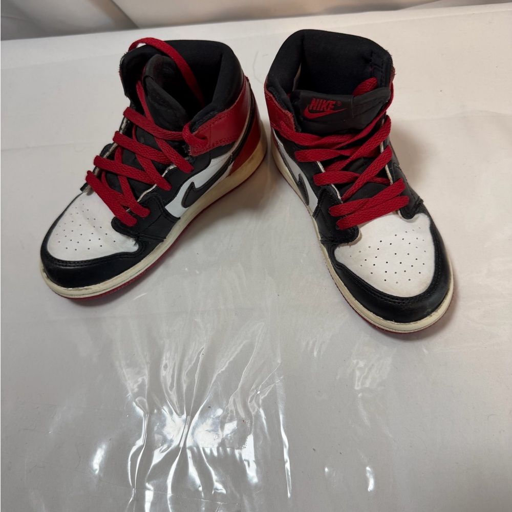 Nike Kids Sneakers in Black, Red, and White